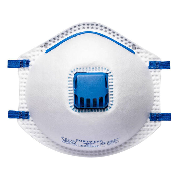Portwest P2V Respirator Valved (Pack of 10) - P201-Queensland Workwear Supplies