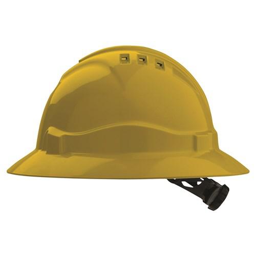 Pro Choice V6 Hard Hat Vented Full Brim Ratchet Harness - HHV6FB-Queensland Workwear Supplies
