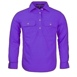 Ritemate Kids Pilbara Closed Front Long Sleeved Shirt - RM400CF