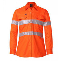 Ritemate Ladies Vented Light Weight Open Front Shirt - RM208V3R-Queensland Workwear Supplies
