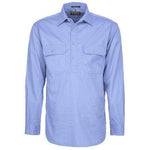 Ritemate Mens Pilbara Closed Front Long Sleeved Shirt - RM200CF-Queensland Workwear Supplies