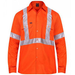 Ritemate Open Front Long Sleeve Mens 3M Tape "X" Design - RM106XR