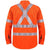 Ritemate Vented Open Front Long Sleeve 3M Tape "X" Design Shirts - RM109VXR-Queensland Workwear Supplies