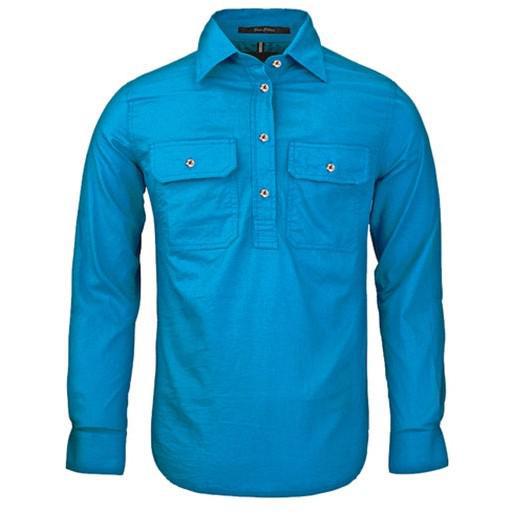 Ritemate Women's Pilbara Closed Front Long Sleeve Shirt - RM300CF-Queensland Workwear Supplies
