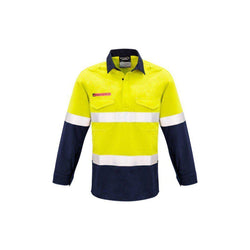 Syzmik Mens FR Closed Front Hooped Taped Spliced Shirt - ZW133