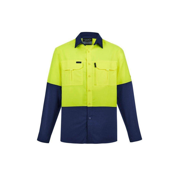 Syzmik Mens Hi Vis Outdoor L/S Shirt - ZW468-Queensland Workwear Supplies