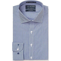 Van Heusen Mens European Tailored Fit Shirt, Navy - EB501-Queensland Workwear Supplies
