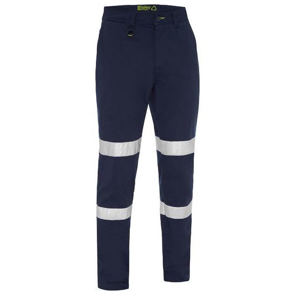 BISLEY MENS BW PNT TAPE RECYCLED NAVY - BP6088T-Queensland Workwear Supplies