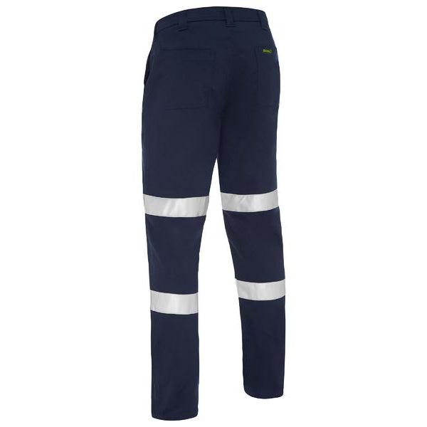 BISLEY MENS BW PNT TAPE RECYCLED NAVY - BP6088T-Queensland Workwear Supplies