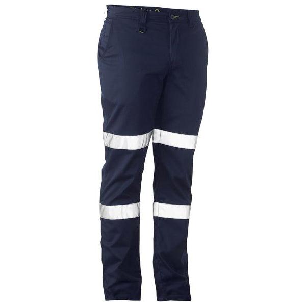BISLEY MENS BW PNT TAPE RECYCLED NAVY - BP6088T-Queensland Workwear Supplies