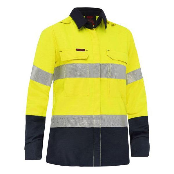 BISLEY WOMENS BW SHIRT FR APEX 160 TAPE - BL8338T-Queensland Workwear Supplies
