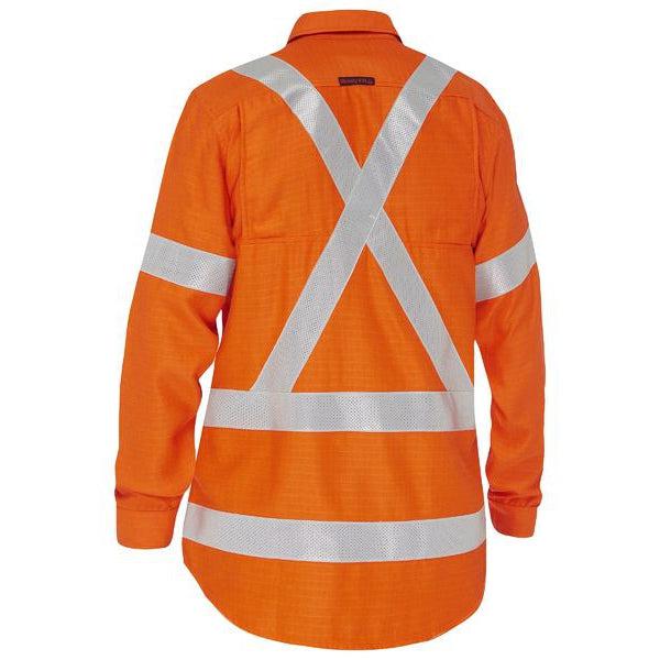 BISLEY WOMENS BW SHIRT FR APEX 185 X TAPE - BL8439XT-Queensland Workwear Supplies
