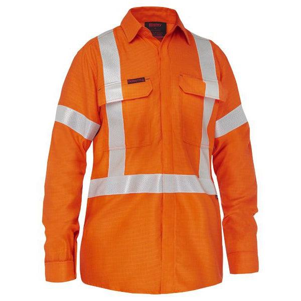 BISLEY WOMENS BW SHIRT FR APEX 185 X TAPE - BL8439XT-Queensland Workwear Supplies