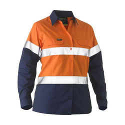 BISLEY WOMENS BW SHIRT LS LW TAPE RECYCLED - BL6996T