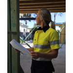 BISLEY WOMENS SHIRT S/S COOL TAPE - BL1896-Queensland Workwear Supplies