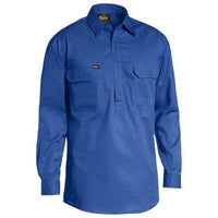 Bisley Closed Front Cool Lightweight Long Sleeve Drill Shirt - BSC6820-Queensland Workwear Supplies