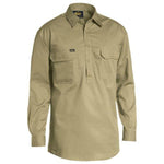 Bisley Closed Front Cool Lightweight Long Sleeve Drill Shirt - BSC6820-Queensland Workwear Supplies