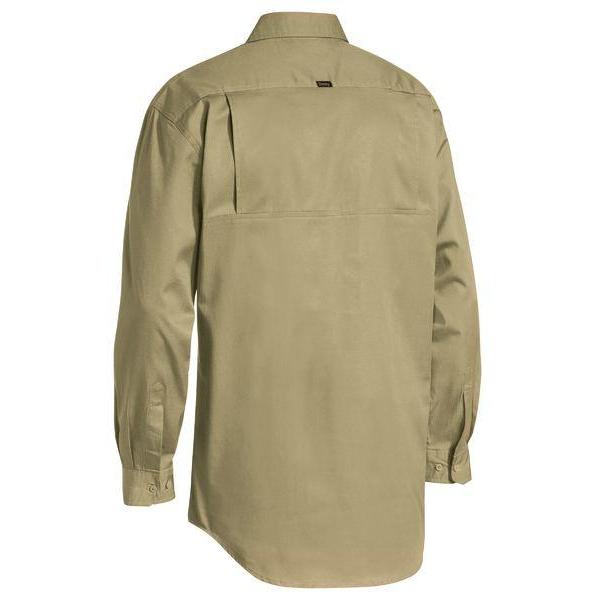 Bisley Closed Front Cool Lightweight Long Sleeve Drill Shirt - BSC6820-Queensland Workwear Supplies