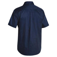 Bisley Closed Front Cotton Short Sleeve Drill Shirt - BSC1433-Queensland Workwear Supplies