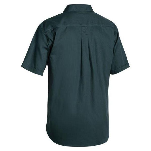 Bisley Closed Front Cotton Short Sleeve Drill Shirt - BSC1433-Queensland Workwear Supplies