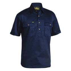 Bisley Closed Front Cotton Short Sleeve Drill Shirt  - BSC1433