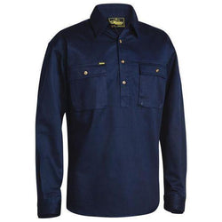 Bisley Closed Front Long Sleeve Cotton Drill Shirt - BSC6433