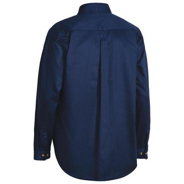 Bisley Closed Front Long Sleeve Cotton Drill Shirt - BSC6433-Queensland Workwear Supplies