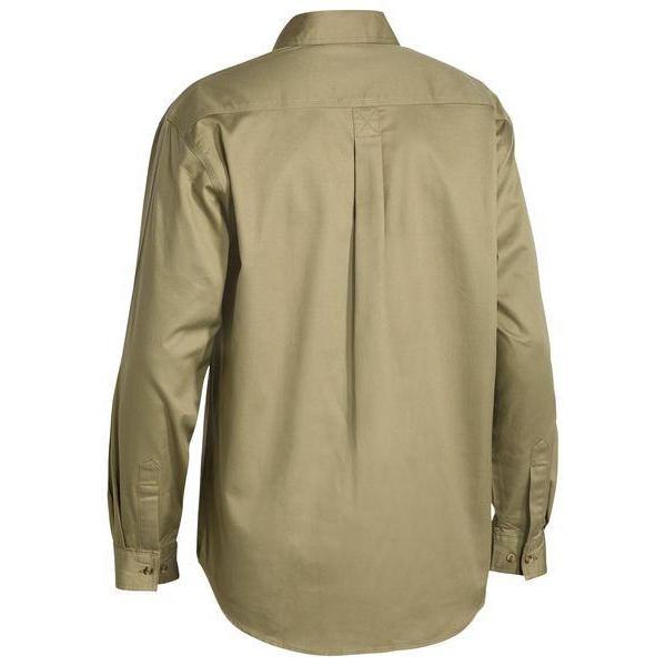 Bisley Closed Front Long Sleeve Cotton Drill Shirt - BSC6433-Queensland Workwear Supplies