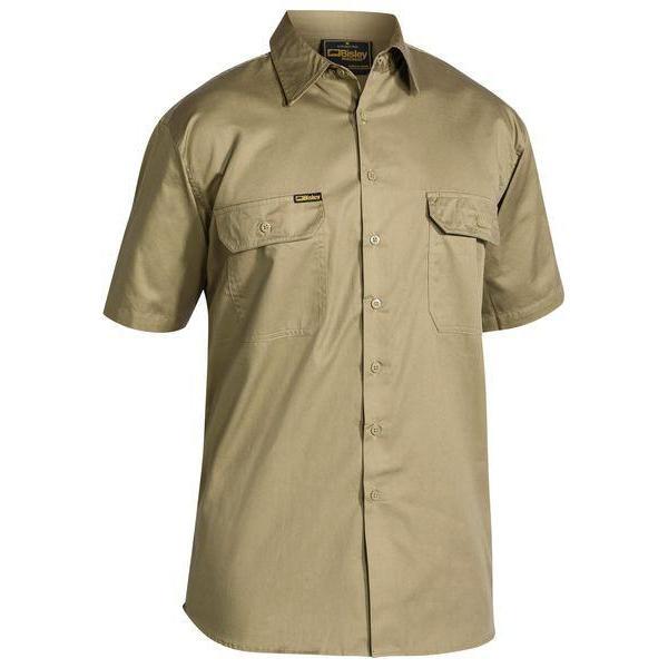 Bisley Cool Lightweight Short Sleeve Drill Shirt - BS1893-Queensland Workwear Supplies