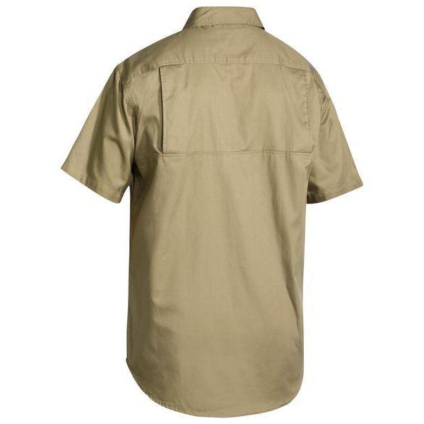 Bisley Cool Lightweight Short Sleeve Drill Shirt - BS1893-Queensland Workwear Supplies
