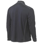 Bisley Cool Mesh Long Sleeve Polo With Reflective Piping - BK6425-Queensland Workwear Supplies