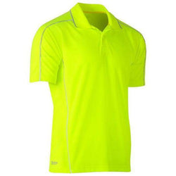 Bisley Cool Mesh Short Sleeve Polo With Reflective Piping - BK1425