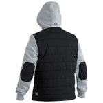 Bisley Flx & Move Contrast Puffer Fleece Hooded Unisex Jacket - BJ6944-Queensland Workwear Supplies