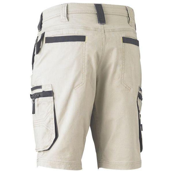 Bisley Flx & Move Stretch Utility Zip Unisex Cargo Shorts - BSHC1330-Queensland Workwear Supplies