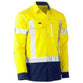 Bisley Flx & Move Taped HiVis Back X-Taped 2 Tone Long Sleeve Unisex Utility Shirt - BS6177XT