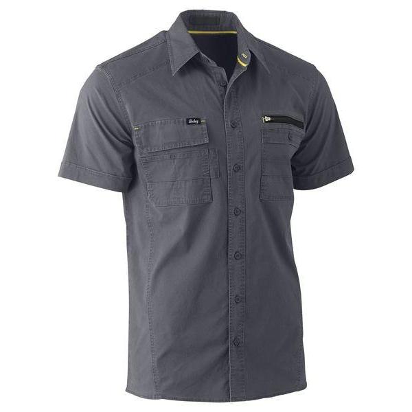 Bisley Flx & Move Utility Short Sleeve Work Shirt - BS1144-Queensland Workwear Supplies