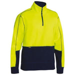 Bisley HiVis 1/4 Zip Unisex Fleece Pullover - BK6989-Queensland Workwear Supplies