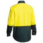 Bisley HiVis 2 Tone Long Sleeve Drill Shirt - BS6267-Queensland Workwear Supplies