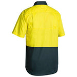 Bisley HiVis Cotton Drill Short Sleeve Shirt - BS1895-Queensland Workwear Supplies