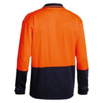 Bisley HiVis Long Sleeve Mens Polo - BK6234-Queensland Workwear Supplies