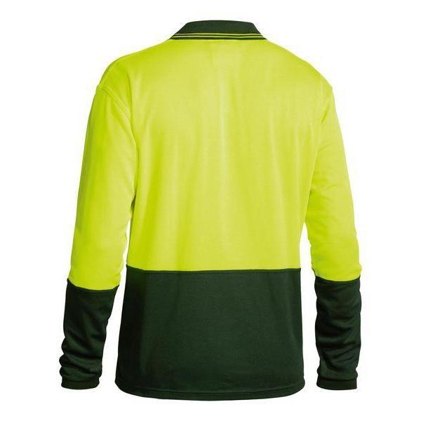 Bisley HiVis Long Sleeve Mens Polo - BK6234-Queensland Workwear Supplies