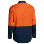 Bisley HiVis Vented Cotton Drill Long Sleeve Shirt - BS6895-Queensland Workwear Supplies