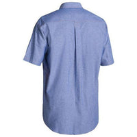 Bisley Mens Chambray Short Sleeve Shirt - B71407-Queensland Workwear Supplies