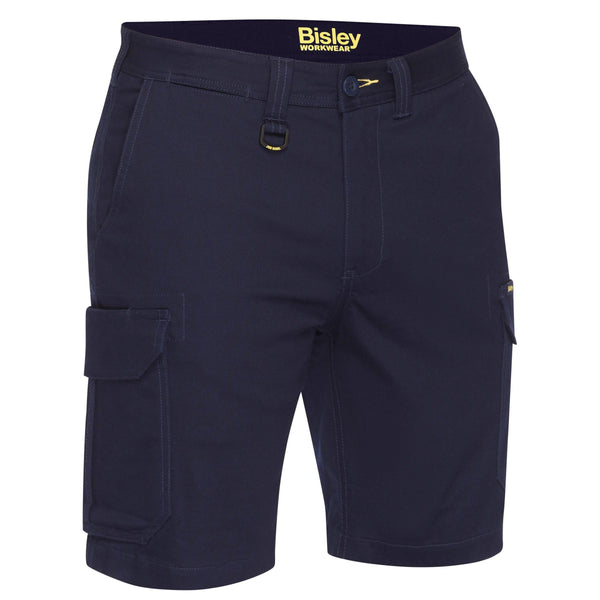 Bisley Mens Stretch Cotton Drill Cargo Shorts - BSHC1008-Queensland Workwear Supplies