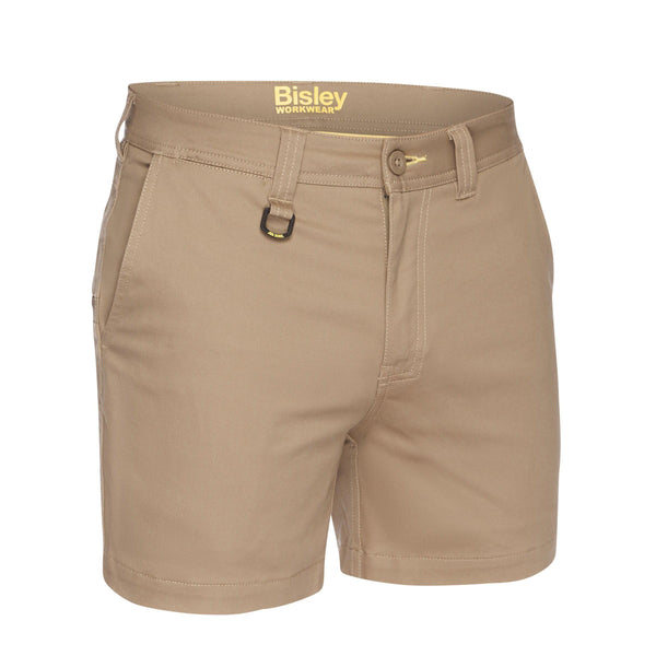 Bisley Mens Stretch Cotton Drill Short Shorts - BSH1008-Queensland Workwear Supplies