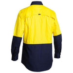 Bisley Mens X-Airflow HiVis Ripstop 2 Tone Long Sleeve Shirt - BS6415-Queensland Workwear Supplies