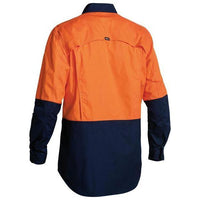 Bisley Mens X-Airflow HiVis Ripstop 2 Tone Long Sleeve Shirt - BS6415-Queensland Workwear Supplies