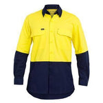 Bisley Mens X-Airflow HiVis Ripstop 2 Tone Long Sleeve Shirt - BS6415-Queensland Workwear Supplies