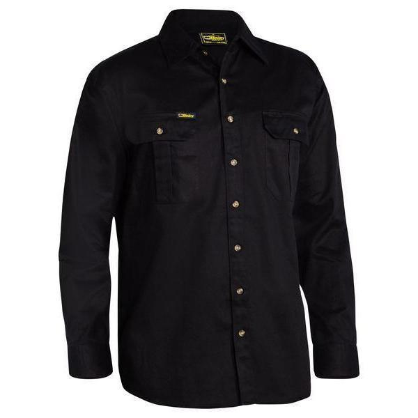 Bisley Original Cotton Long Sleeve Drill Shirt- BS6433-Queensland Workwear Supplies