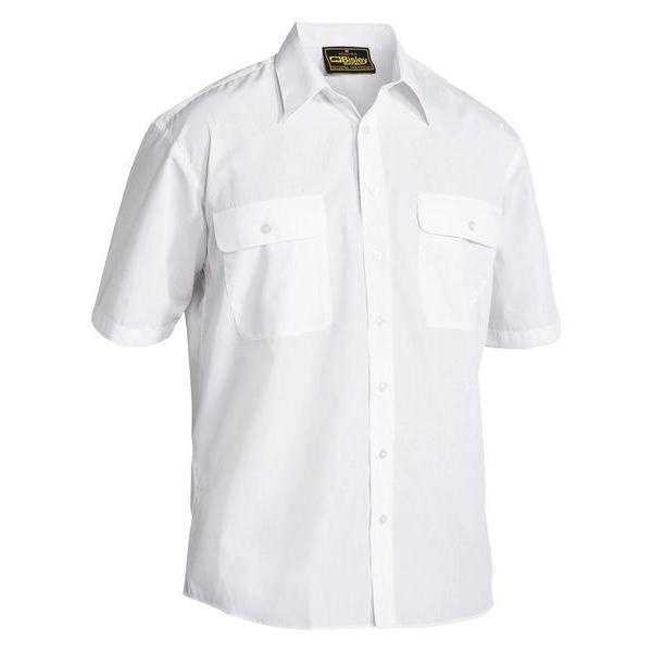 Bisley Permanent Press Short Sleeve Shirt - BS1526-Queensland Workwear Supplies